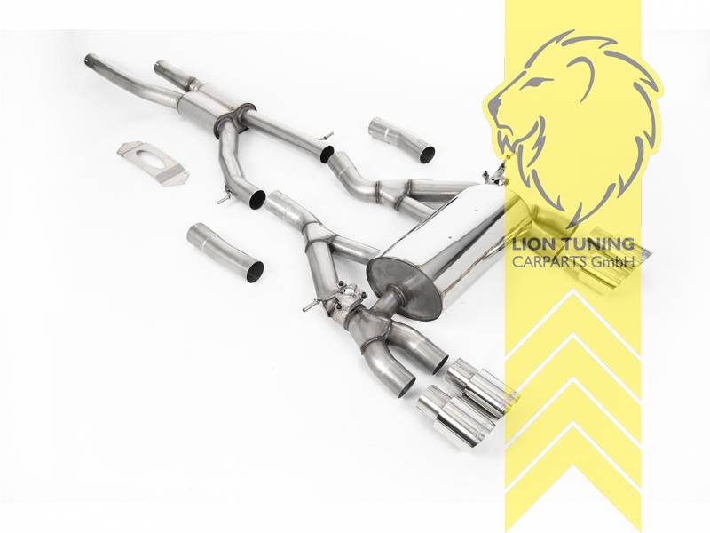 70 mm (2,75 Zoll), 2 x 90mm, Endrohr duplex, 90mm, Edelstahl poliert, nur passend für Fahrzeuge mit OPF, Edelstahl, Eintragungsfrei / mit ABE