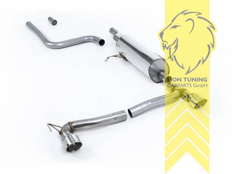 nur passend mit Duplex Heckansatz, 60 mm (2,35 Zoll), 1 x 100mm, Endrohr duplex, 100 mm, Edelstahl poliert, nur passend für Fahrzeuge mit OPF, Edelstahl, Eintragungsfrei / mit ABE