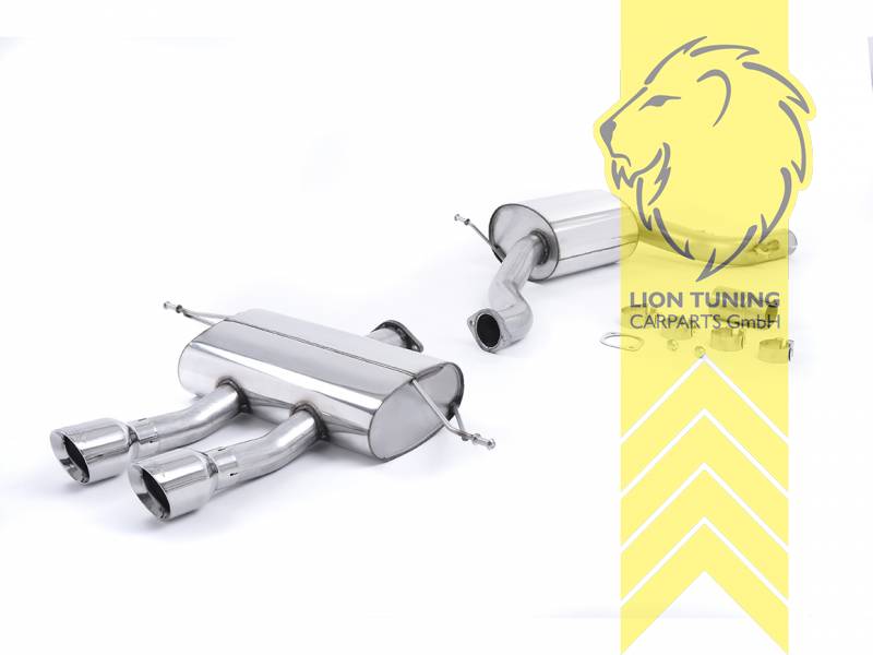 ECE Gutachten nur mit Einschränkungen gültig. Bitte vor der Bestellung Kontakt aufnehmen, 76 mm (3 Zoll), 2 x 100 mm, Endrohr doppel, 100 mm, Edelstahl poliert, Edelstahl, Eintragungsfrei / mit ABE