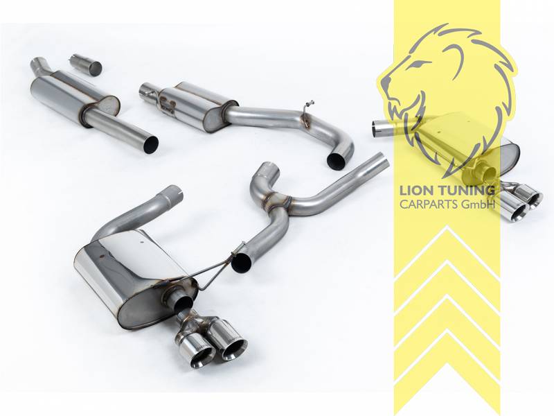 76 mm (3 Zoll), 2 x 80mm, Endrohr duplex, 80mm, Edelstahl poliert, nicht passend für Fahrzeuge mit OPF, Edelstahl, Eintragungsfrei / mit ABE