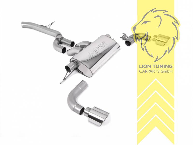 70 mm (2,75 Zoll), 1 x 115mm, Endrohr duplex, 115 mm, Edelstahl poliert, Edelstahl, Eintragungsfrei / mit ABE