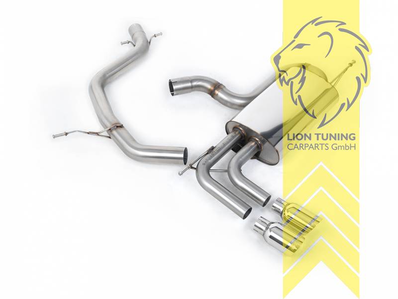 ECE Gutachten nur mit Einschränkungen gültig. Bitte vor der Bestellung Kontakt aufnehmen, 70 mm (2,75 Zoll), 2 x 80mm, Endrohr doppel, 80mm, Edelstahl poliert, Edelstahl, Eintragungsfrei / mit ABE