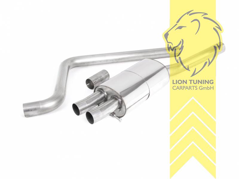 70 mm (2,75 Zoll), 2 x 90mm, Endrohr doppel, 90mm, Edelstahl poliert, nur passend für Fahrzeuge mit OPF, Edelstahl, Eintragungsfrei / mit ABE