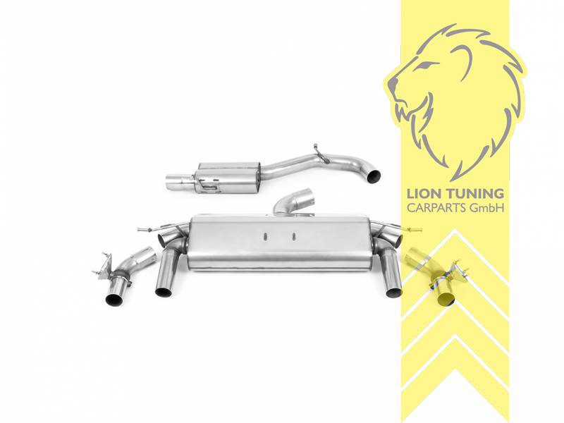 76 mm (3 Zoll), 1 x 100mm, Endrohr duplex, 100 mm, Titan geflämmt, nur passend bei MQB EVO Modellen, Edelstahl, Eintragungsfrei / mit ABE