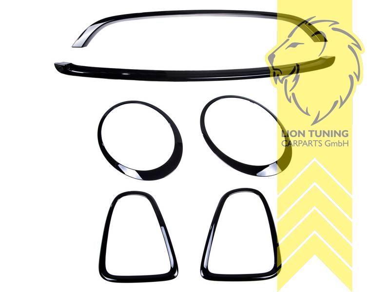 schwarz glänzend, ABS Kunststoff, Eintragungsfrei / keine Eintragung nötig