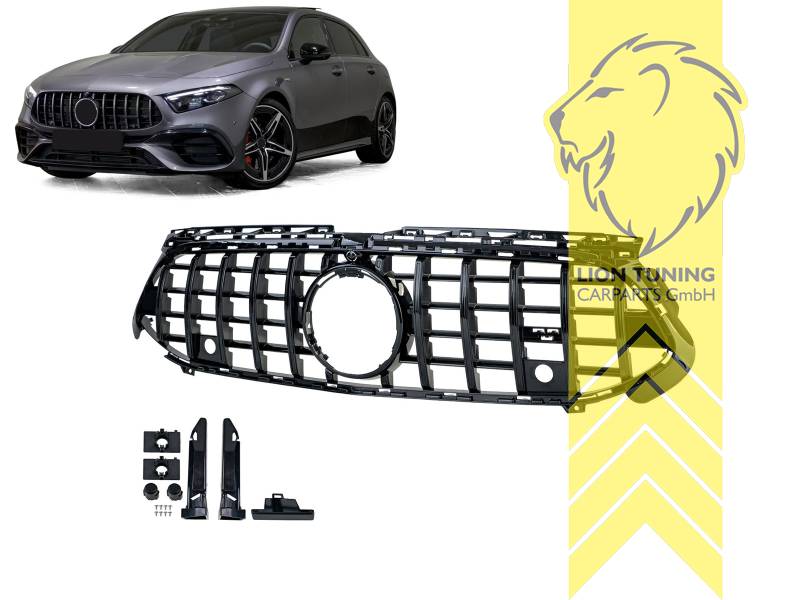 Original Mercedes Emblem wird übernommen, schwarz glänzend, ABS Kunststoff, Eintragungsfrei / als Ersatzteil verwendbar