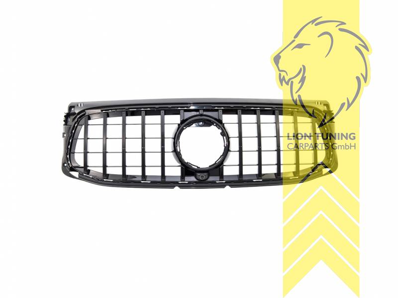 Original Mercedes Emblem wird übernommen, schwarz glänzend, nur passend für AMG Line Stoßstange, ABS Kunststoff, Eintragungsfrei / als Ersatzteil verwendbar