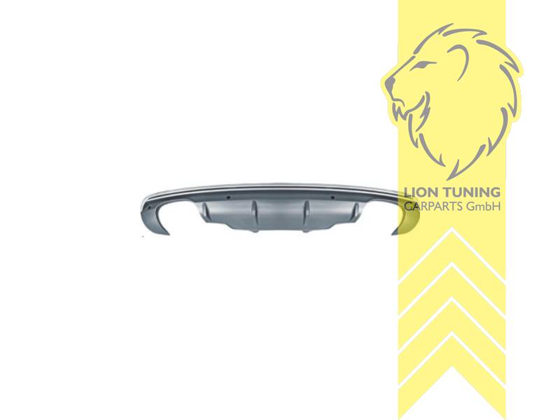 links und rechts, silber, grau, nur passend für S-Line Stoßstange, ABS Kunststoff, Eintragungsfrei / als Ersatzteil verwendbar