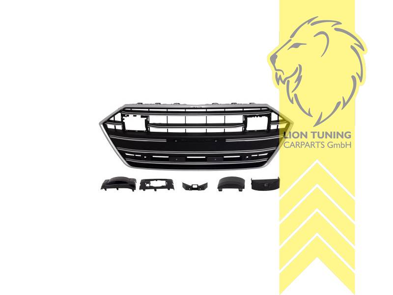 schwarz matt, ABS Kunststoff, für Fahrzeuge mit PDC, für Fahrzeuge mit Radar (ACC), Eintragungsfrei / als Ersatzteil verwendbar