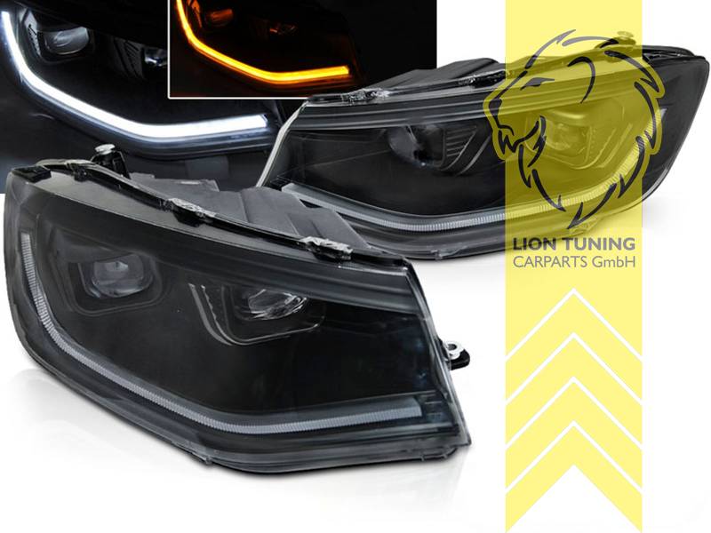 dynamischer LED Blinker, LED, schwarz, LED Abblendlicht / LED Fernlicht, elektrisch verstellbar - Stellmotor integriert, Eintragungsfrei / mit E-Prüfzeichen