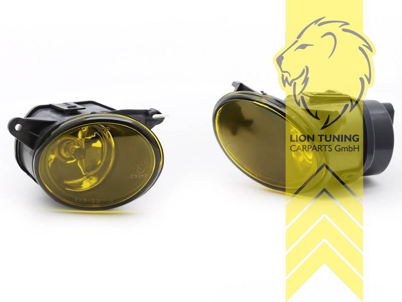 Halogen, schwarz, gelb, nur passend für Standard Stoßstange, H7, Eintragungsfrei / mit E-Prüfzeichen