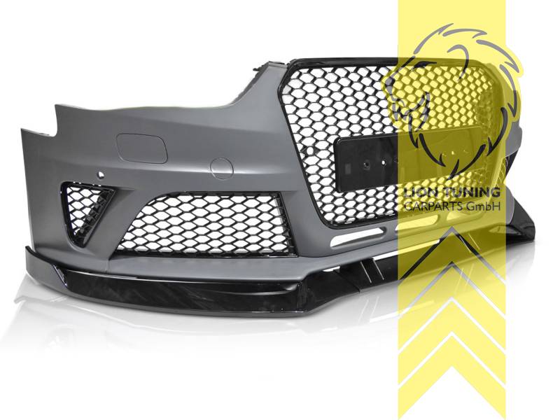 Ersatzteile von äquivalenter Qualität für die Besitzer des Fahrzeugs (entspr. EU-Verordnung 46/2010), PP Kunststoff, grundiert, für Fahrzeuge mit oder ohne PDC - Löcher sind angezeichnet, für Fahrzeuge mit SRA