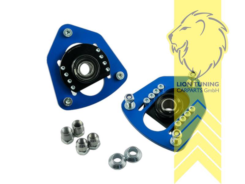 mit Sturz / - Nachlaufverstellung, durch Austausch der Domlager zusätzliche Tieferlegung von 25mm