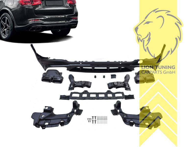 schwarz glänzend, nur passend für AMG Line Stoßstange, ABS Kunststoff, für Fahrzeuge mit PDC, Eintragungsfrei / als Ersatzteil verwendbar