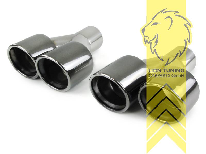 Endrohr duplex, 90mm, smoke, Rund, 240mm, Eingangsdurchmesser 60mm, Edelstahl