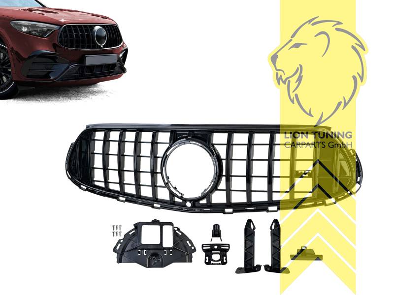 Original Mercedes Emblem wird übernommen, schwarz glänzend, auch für Modelle mit Kamera-System, ABS Kunststoff, Eintragungsfrei / als Ersatzteil verwendbar