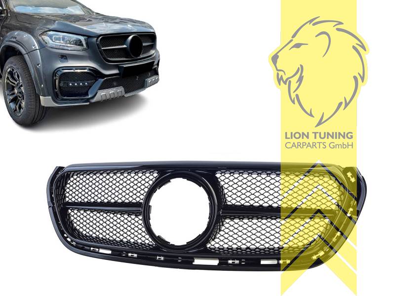 Original Mercedes Emblem wird übernommen, schwarz glänzend, ABS Kunststoff, Eintragungsfrei / als Ersatzteil verwendbar