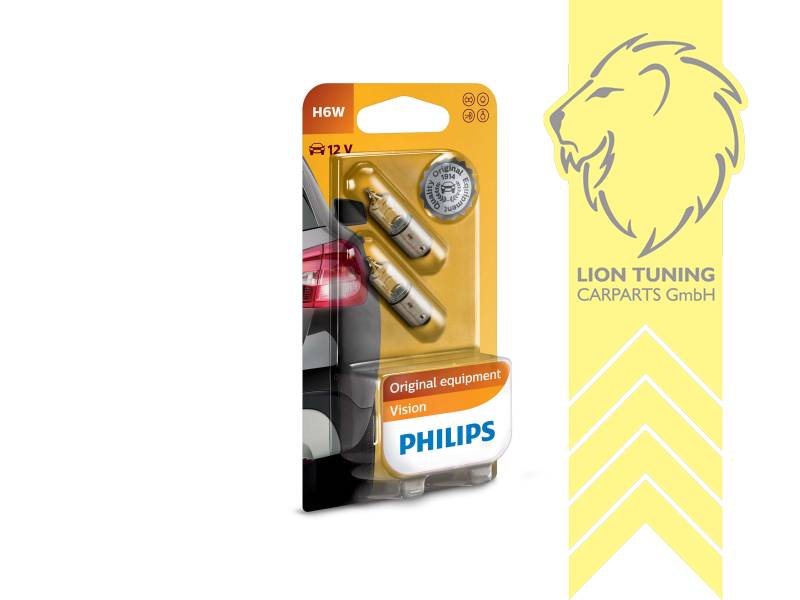 Halogen, H6W, 6W, 12 V, Eintragungsfrei / mit E-Prüfzeichen