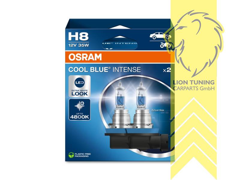 Halogen, 4800K, H8, 35W, 12 V, Eintragungsfrei / mit E-Prüfzeichen