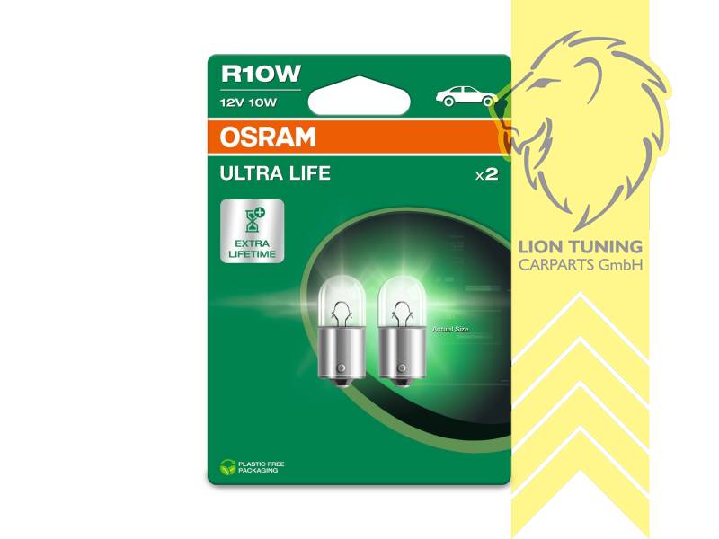 Halogen, R10W, 10W, 12 V, Eintragungsfrei / mit E-Prüfzeichen