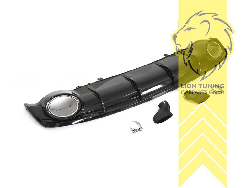 links und rechts, schwarz glänzend, nicht passend für S-Line, PP Kunststoff, Eintragungsfrei / als Ersatzteil verwendbar