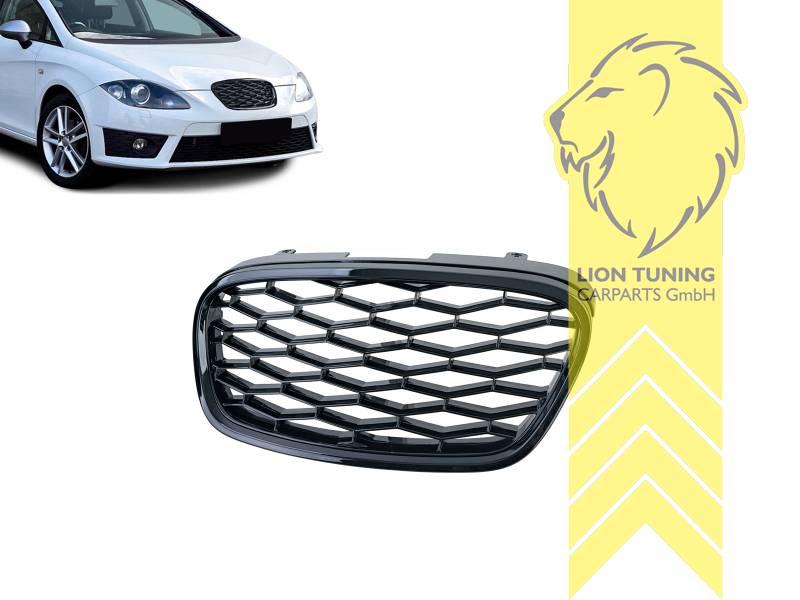 ohne Emblemaufnahme, schwarz glänzend, ABS Kunststoff, Eintragungsfrei / als Ersatzteil verwendbar