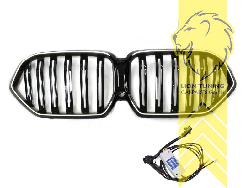 LED, schwarz glänzend, inkl. LED Tagfahrlicht, für Fahrzeuge mit Kamera-System, ABS Kunststoff, Eintragungsfrei / mit E-Prüfzeichen