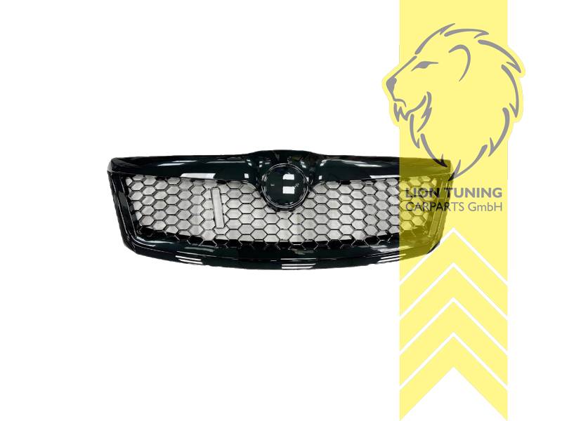 mit Emblemaufnahme, schwarz glänzend, ABS Kunststoff, Eintragungsfrei / als Ersatzteil verwendbar