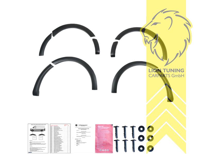 Selbstklebend, schwarz matt, ABS Kunststoff, Eintragungsfrei / mit ABE