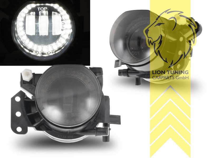 LED, schwarz, nur für Fahrzeuge mit nachgerüsteter Sport Stoßstange, passend für unsere Art.: 5514, 5515, 5505, 5027, 2184, 2064, Eintragungsfrei / mit E-Prüfzeichen