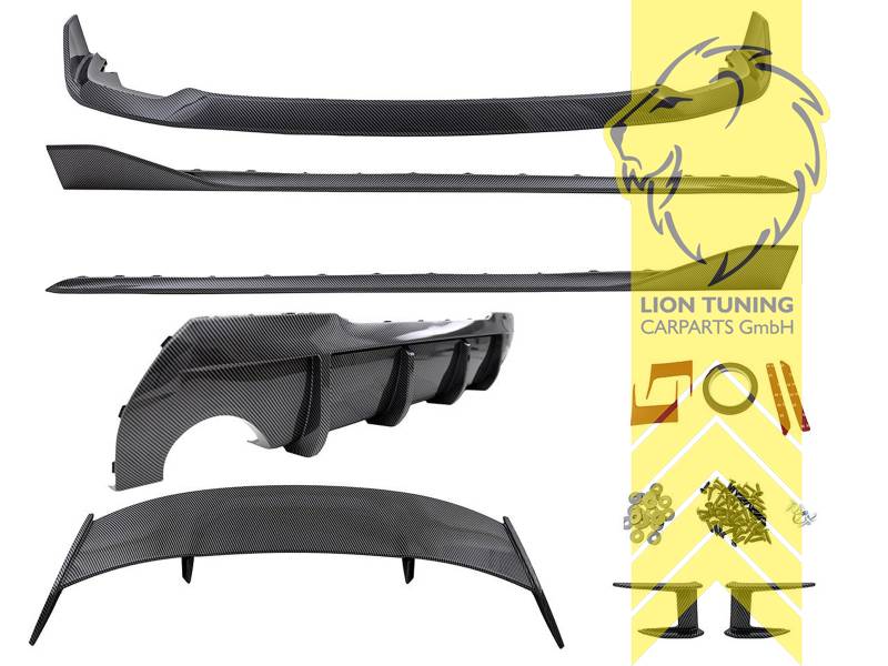 carbon Optik, Ersatzteile von äquivalenter Qualität für die Besitzer des Fahrzeugs (entspr. EU-Verordnung 46/2010), nur passend für Fahrzeuge mit M-Paket, PP Kunststoff