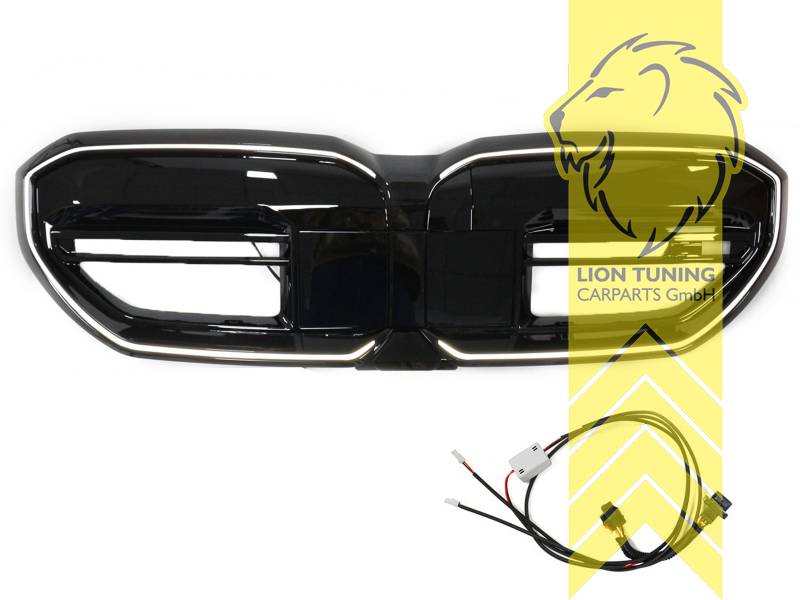 LED, schwarz glänzend, inkl. LED Tagfahrlicht, ABS Kunststoff, Eintragungsfrei / mit E-Prüfzeichen