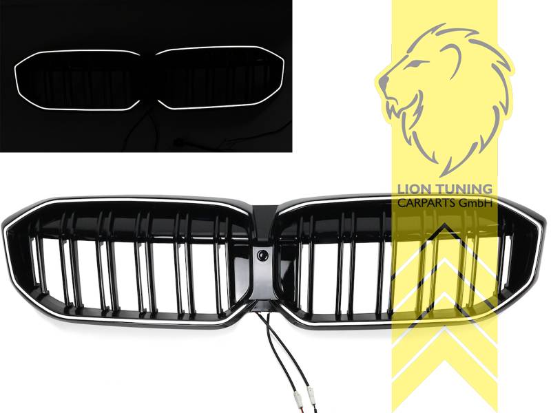 LED, schwarz glänzend, inkl. LED Tagfahrlicht, für Fahrzeuge mit Kamera-System, ABS Kunststoff, Eintragungsfrei / mit E-Prüfzeichen