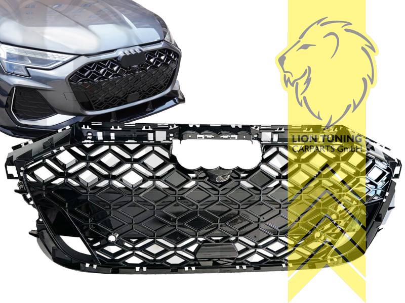 schwarz glänzend, Passend für alle Ausstattungsvarianten, ABS Kunststoff, für Fahrzeuge mit PDC, für Fahrzeuge ohne Radar (ACC), Eintragungsfrei / als Ersatzteil verwendbar