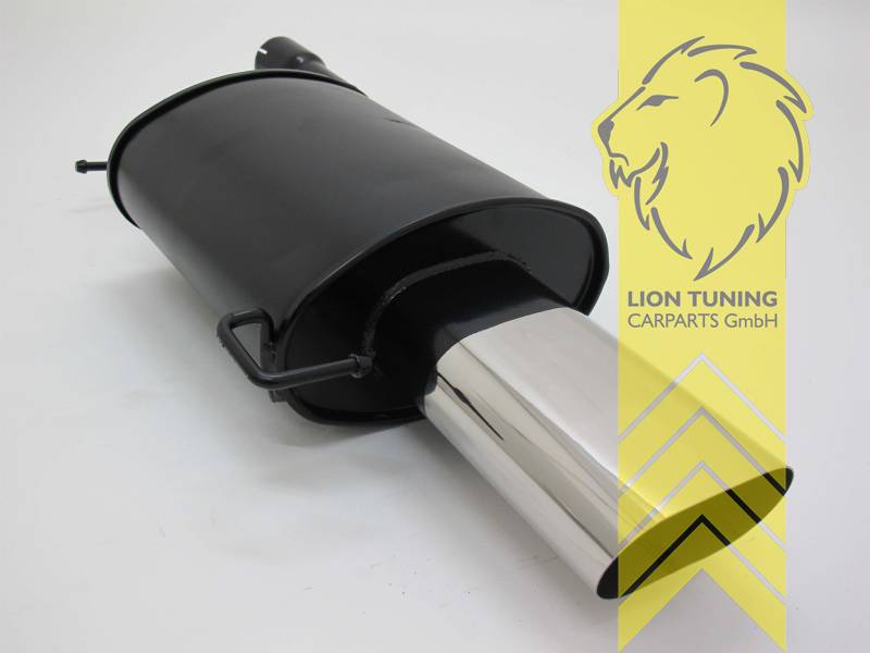 135 x 75 mm Oval, Endrohr single, 75x135mm, Oval, Metall / Stahl, Eintragungsfrei / mit ABE