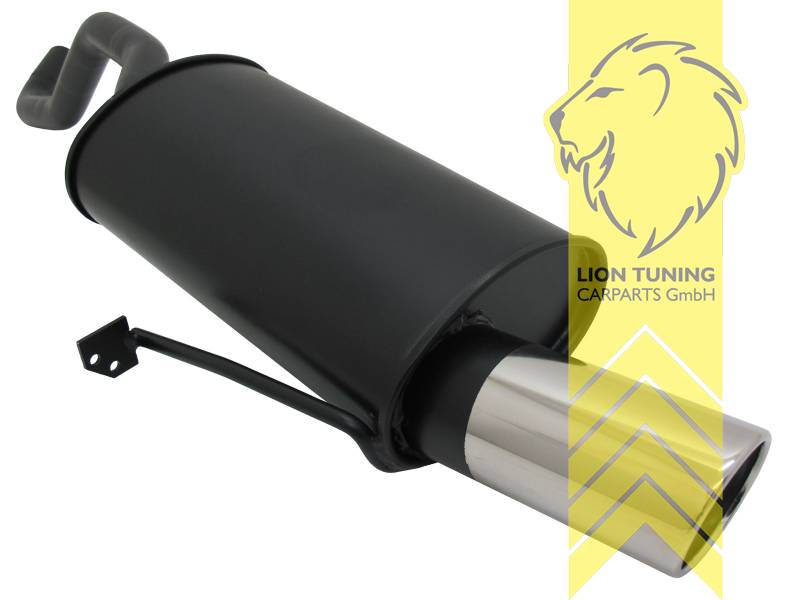 2 x 90mm SR-Design, Endrohr doppel, 90mm, Rund, Metall / Stahl, Eintragungsfrei / mit ABE