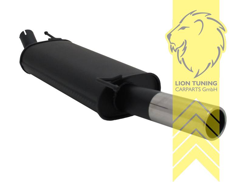 1 x 76mm, Endrohr single, 76mm, Rund, Metall / Stahl, Eintragungsfrei / mit ABE