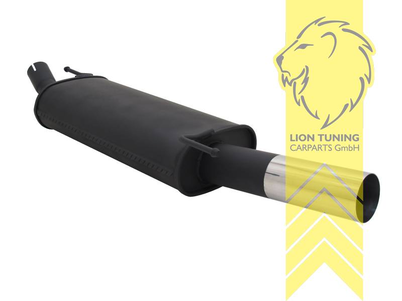 1 x 76mm RL-Design, Endrohr single, 76mm, Rund, Metall / Stahl, Eintragungsfrei / mit ABE