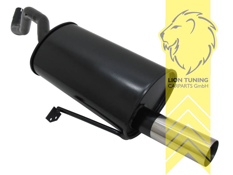 1 x 60mm, Endrohr single, 60mm, Rund, Metall / Stahl, Eintragungsfrei / mit ABE