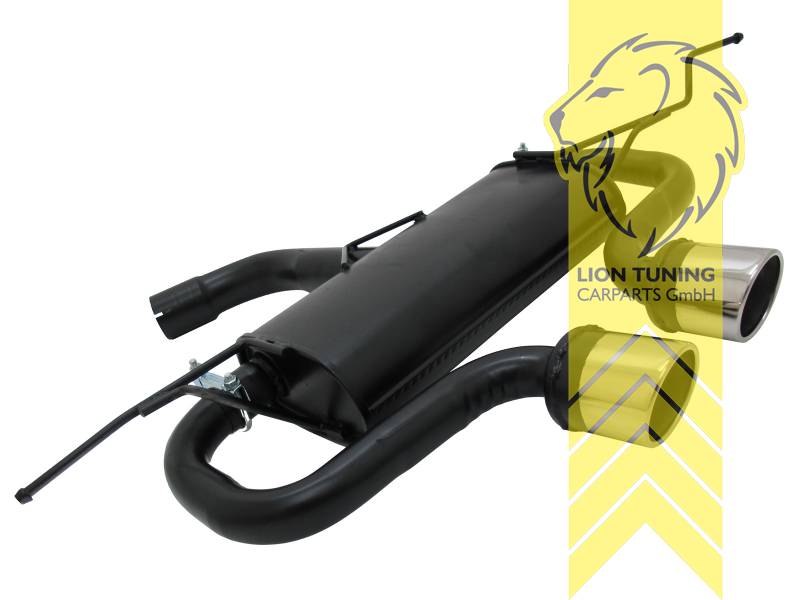 2 x 90mm, Endrohr doppel, 90mm, Rund, nicht passend für Variant, 4-Motion, nur mit R32 / R Heckansatz montierbar!, Metall / Stahl, Golf 6 (63 - 173KW), Golf 5 (55 - 169 KW), Eintragungsfrei / mit ABE