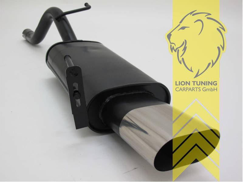 135 x 75 mm Oval, Endrohr single, 75x135mm, Oval, Metall / Stahl, 1.0 / 1.2 / 1.4 / 1.3 CDTI / 1.7 CDTI, Eintragungsfrei / mit ABE