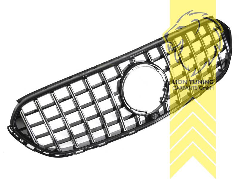 Original Mercedes Emblem wird übernommen, chrom, schwarz glänzend, auch für Modelle mit Kamera-System, ABS Kunststoff, Eintragungsfrei / als Ersatzteil verwendbar