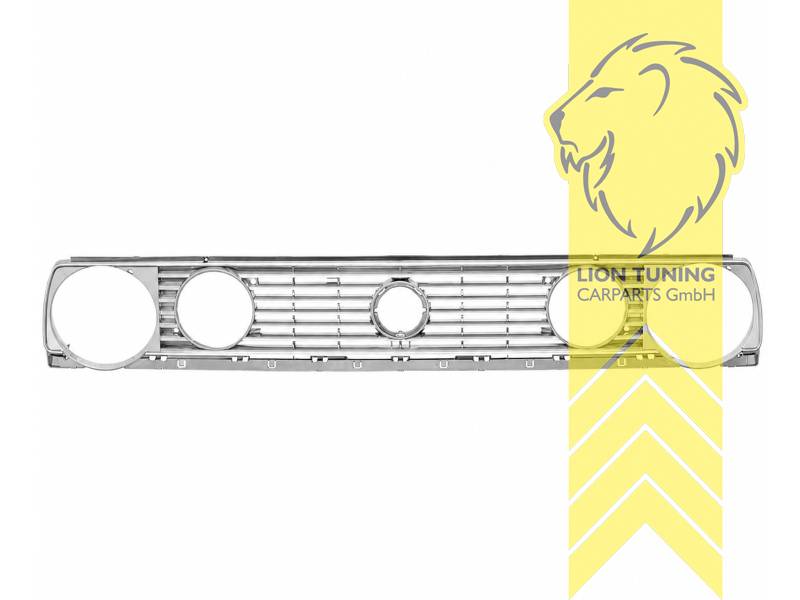 mit Emblemaufnahme, chrom, ABS Kunststoff, Eintragungsfrei / keine Eintragung nötig