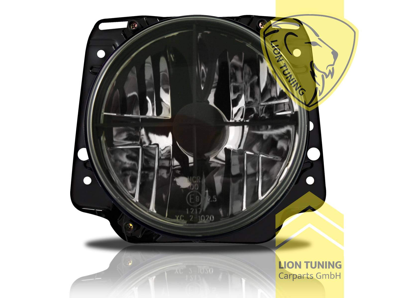 Halogen, schwarz, Nur zulässig in Kombination mit Frontblinkern mit Standlichtfunktion, Abblendlicht und Fernlicht H4, manuell verstellbar, Eintragungsfrei / mit E-Prüfzeichen