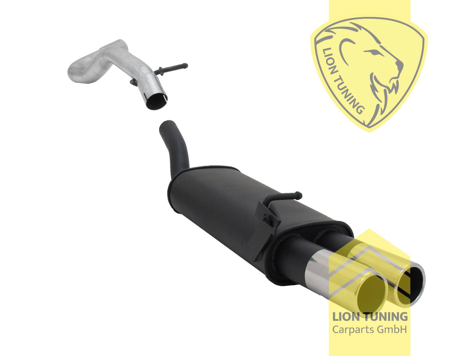 2 x 76mm, Endrohr doppel, 76mm, Rund, nicht für 4-Motion, Metall / Stahl, 1.4 / 1.6 / 1.8 / 1.8T / 2.0 / 1.9 TDI, Eintragungsfrei / mit ABE
