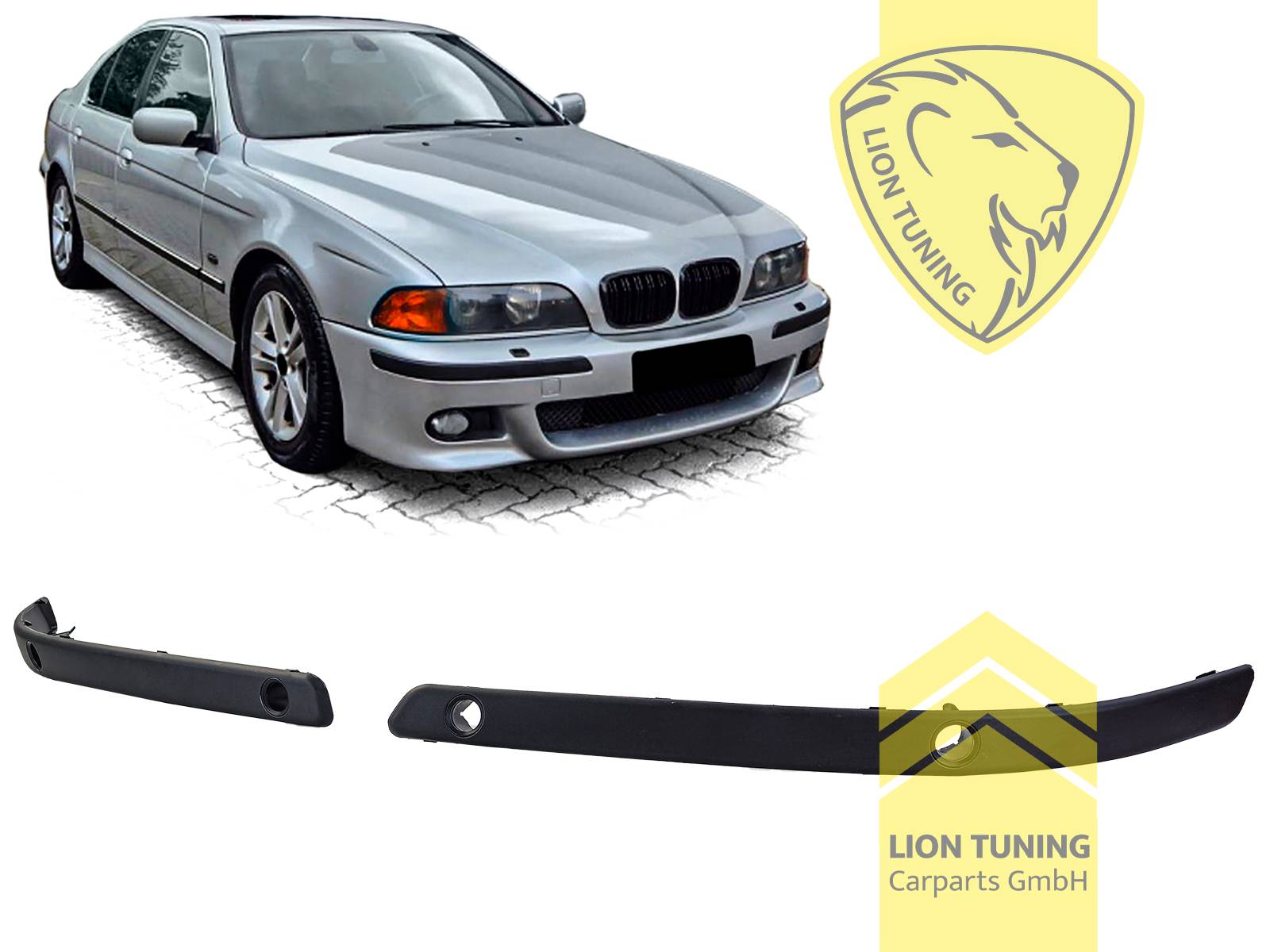 auch passend für M5 und M-Paket Stoßstangen aus dem Zubehör, passend für die Original BMW M5 und M-Paket Stoßstange, PP Kunststoff, für Fahrzeuge mit PDC, Eintragungsfrei / als Ersatzteil verwendbar