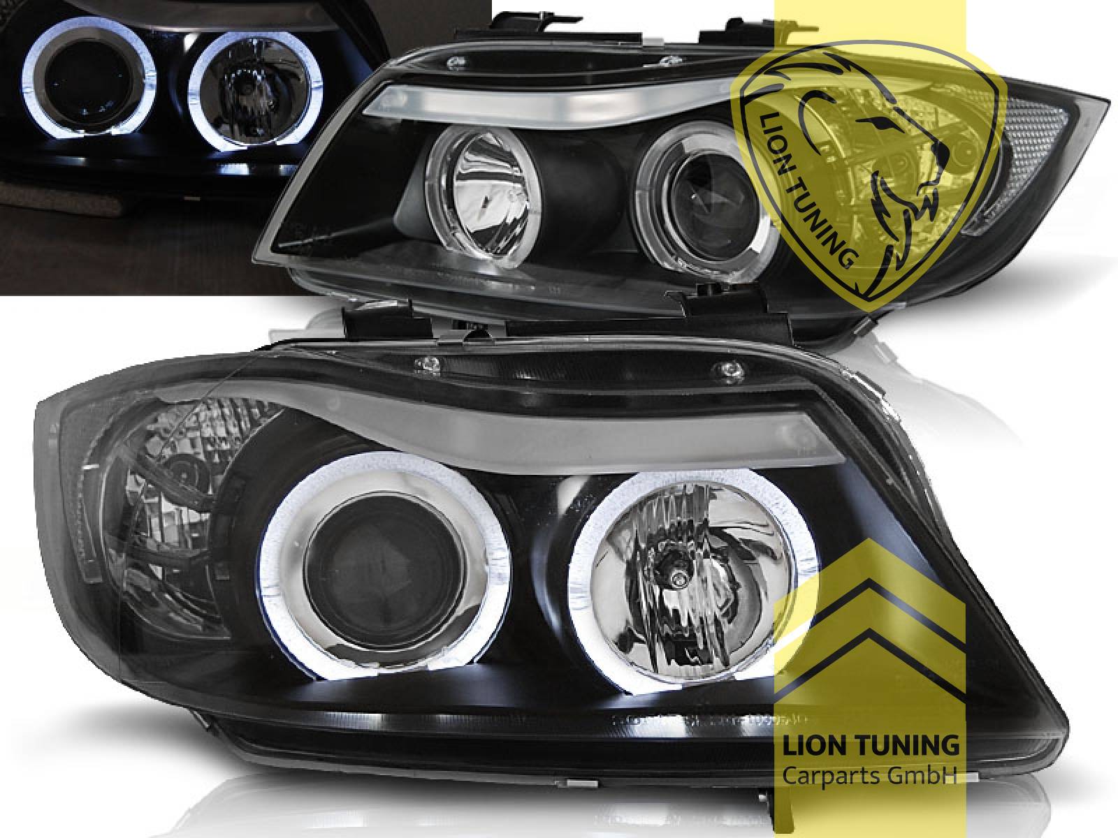 Halogen, schwarz, weiß LED, Abblendlicht H7 / Fernlicht H1, Blinkerbirnen BAU15S, elektrisch verstellbar - Stellmotor wird vom Original übernommen, Eintragungsfrei / mit E-Prüfzeichen