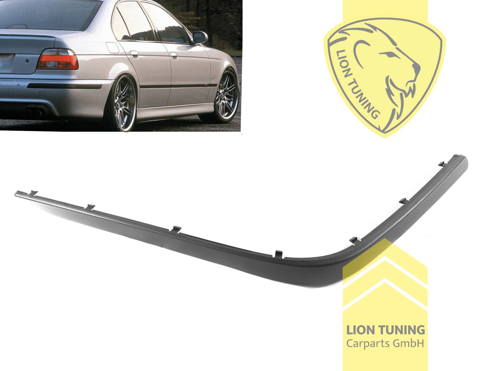auch passend für M5 und M-Paket Stoßstangen aus dem Zubehör, passend für die Original BMW M5 und M-Paket Stoßstange, PP Kunststoff, für Fahrzeuge ohne PDC, Eintragungsfrei / als Ersatzteil verwendbar