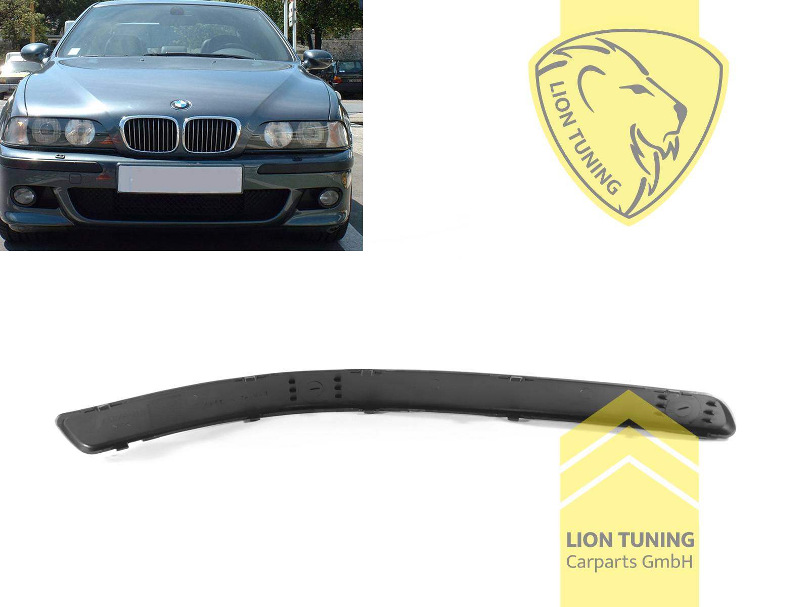 auch passend für M5 und M-Paket Stoßstangen aus dem Zubehör, passend für die Original BMW M5 und M-Paket Stoßstange, PP Kunststoff, für Fahrzeuge ohne PDC, Eintragungsfrei / als Ersatzteil verwendbar