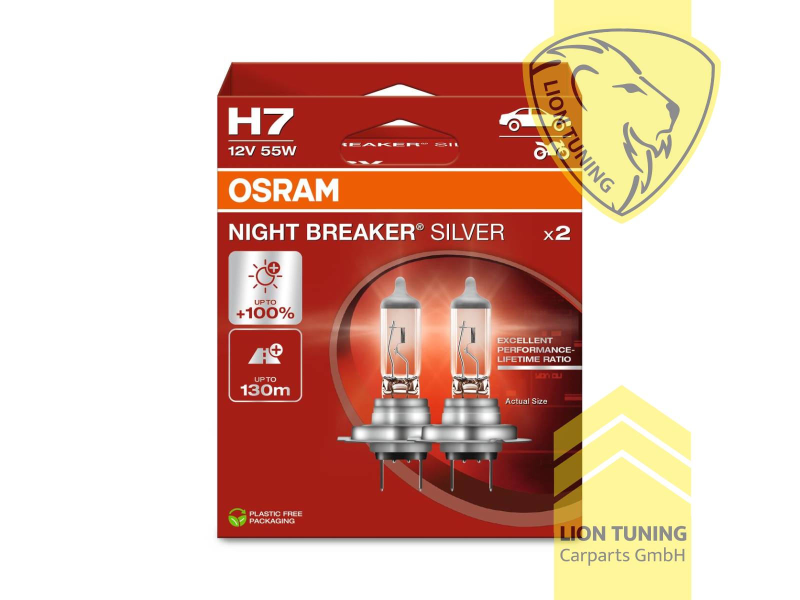 Halogen, 3500K, H7, 55W, Scheinwerfer, 12 V, Eintragungsfrei / mit R87 Zulassung als Tagfahrlicht
